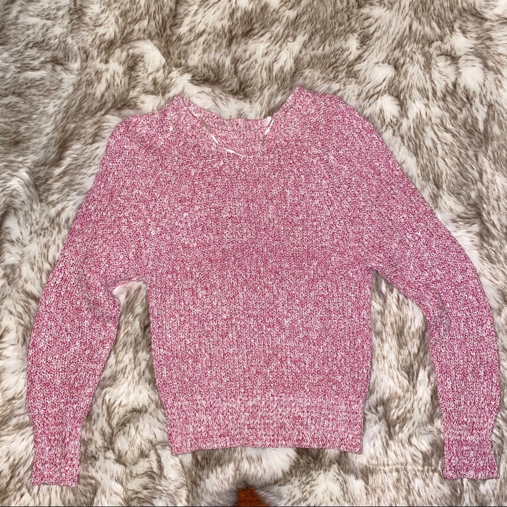 Free People Knit Sweater in Pink